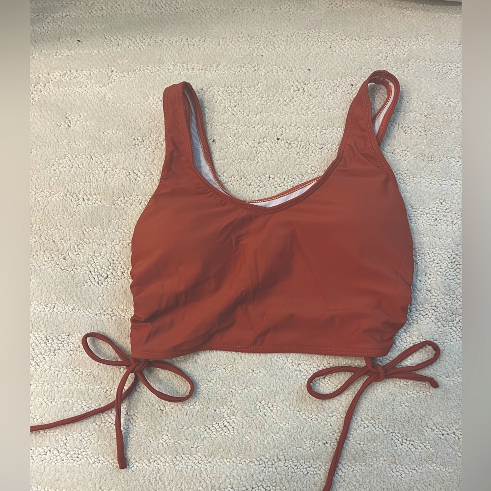 Brown bikini top